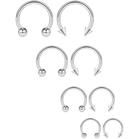 Surgical Steel Horseshoe Hoop 16g - Picture 1 of 1